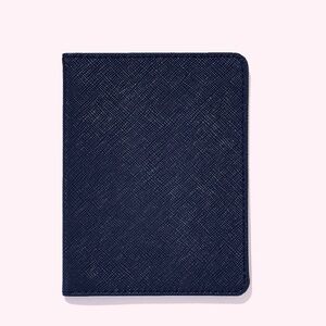 STONEY CLOVER LANE textured passport case in sapphire new in envelope